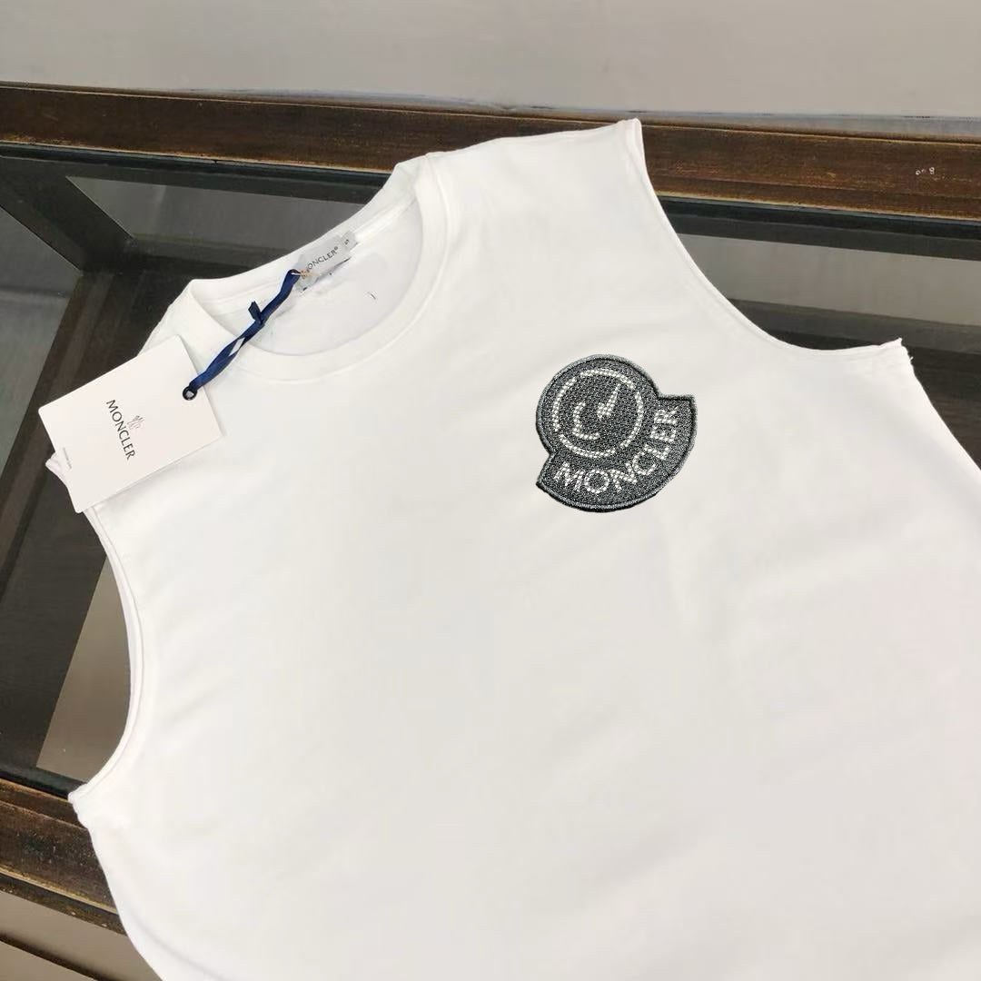MONCLER 2025 Couple’s Cotton Tank Top Versatile Premium Logo Design Unisex - Size S–XL