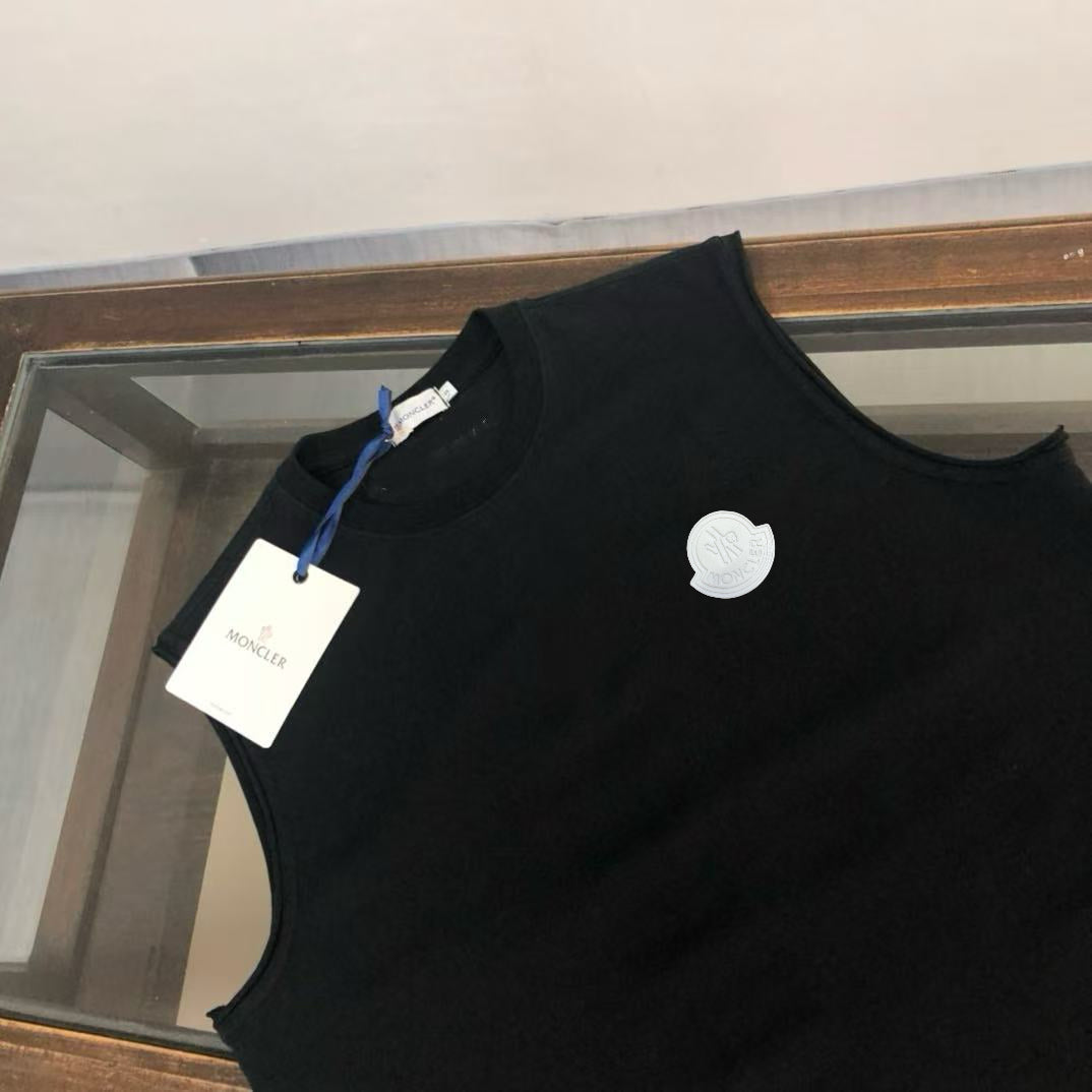 MONCLER 2025 Couple’s Cotton Tank Top Versatile Premium Logo Design Unisex - Size S–XL