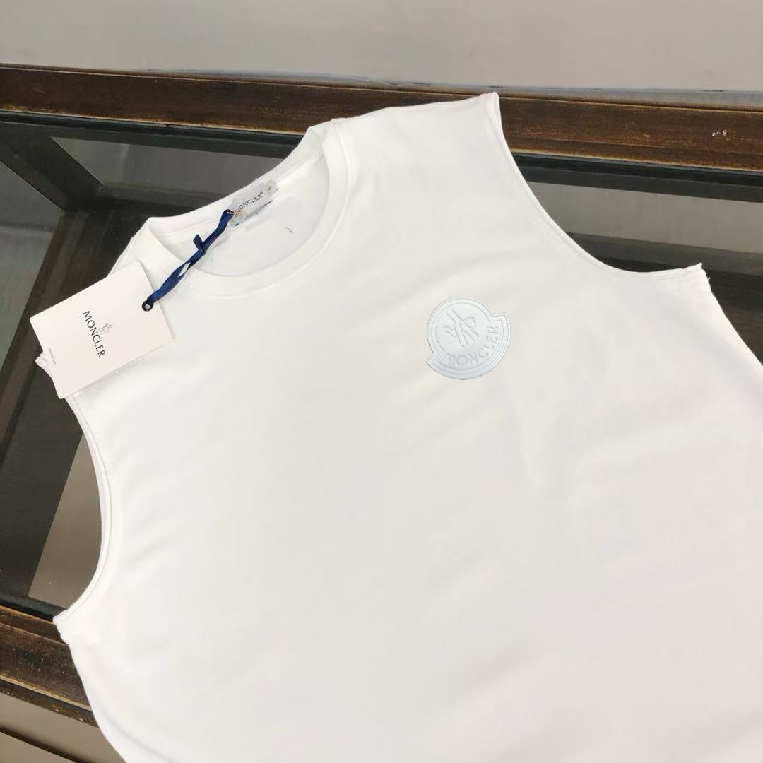 MONCLER 2025 Couple’s Cotton Tank Top Versatile Premium Logo Design Unisex - Size S–XL