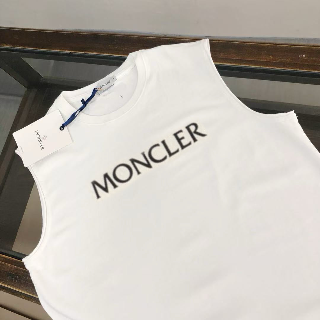 MONCLER 2025 Couple’s Cotton Tank Top Versatile Premium Logo Design Unisex - Size S–XL