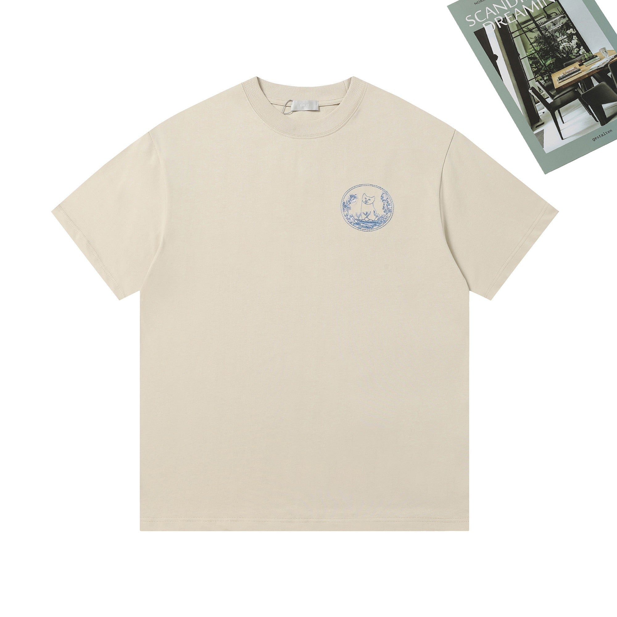 Dior Fox & Cat Embroidery T-Shirt | Premium Cotton | M–XXL