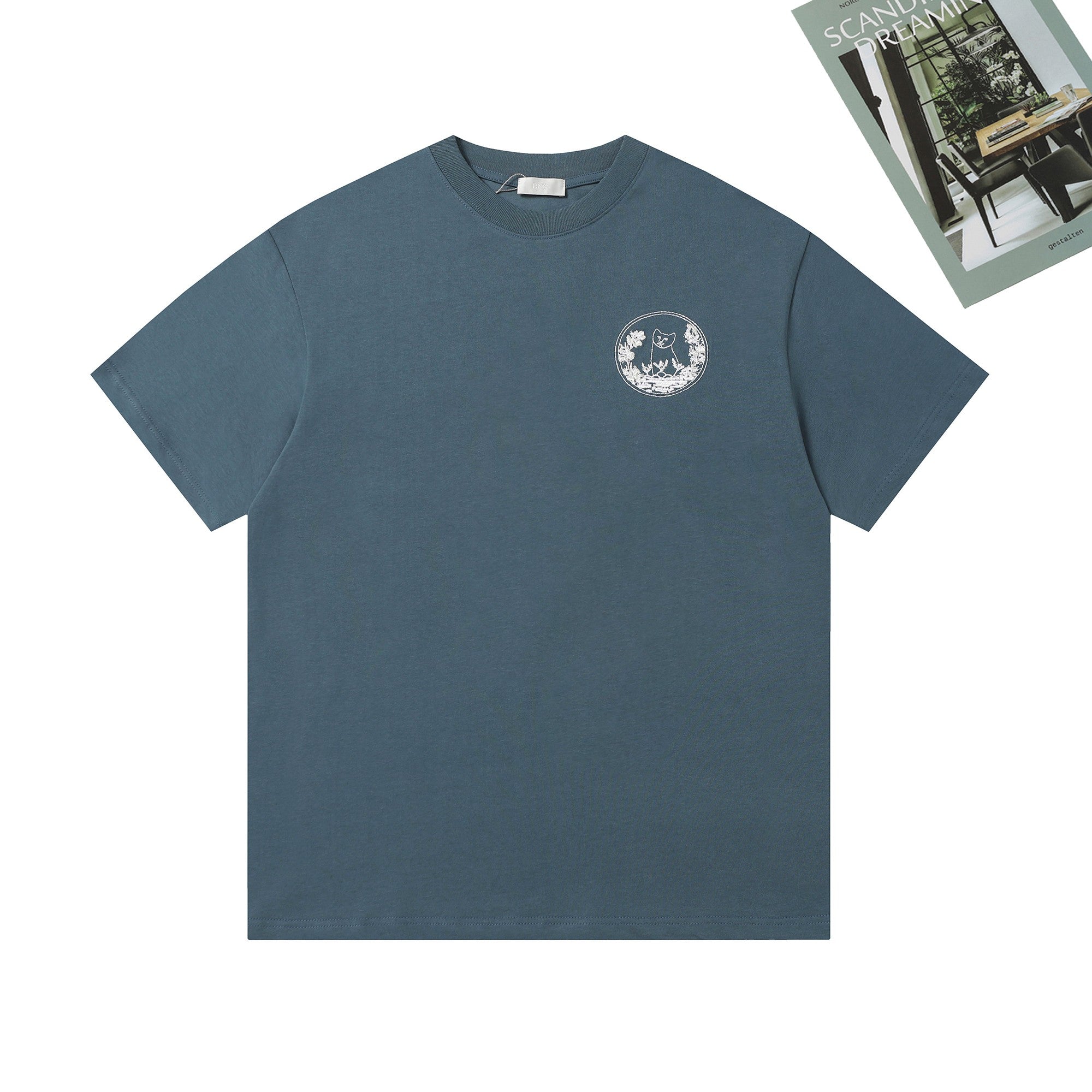 Dior Fox & Cat Embroidery T-Shirt | Premium Cotton | M–XXL