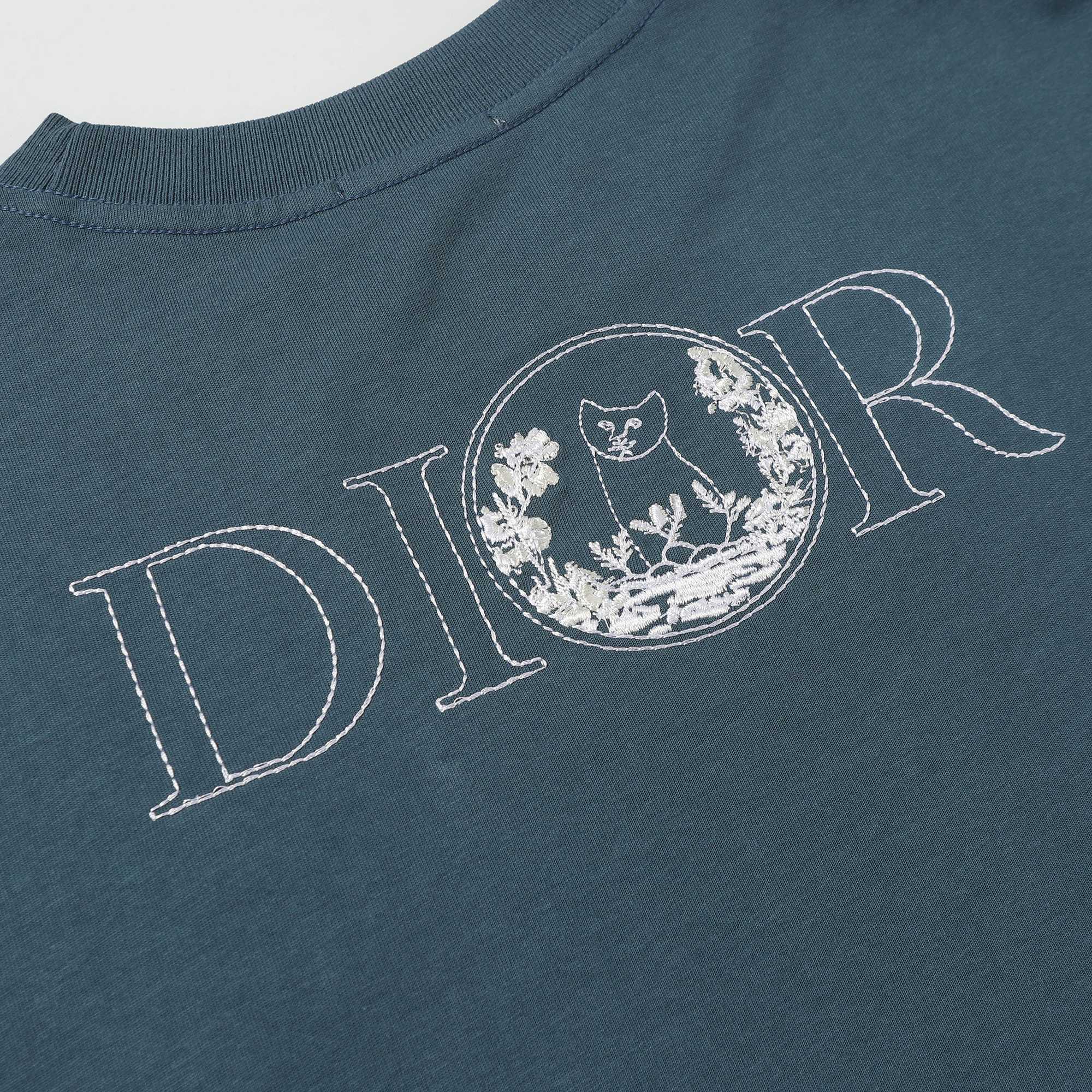 Dior Fox & Cat Embroidery T-Shirt | Premium Cotton | M–XXL