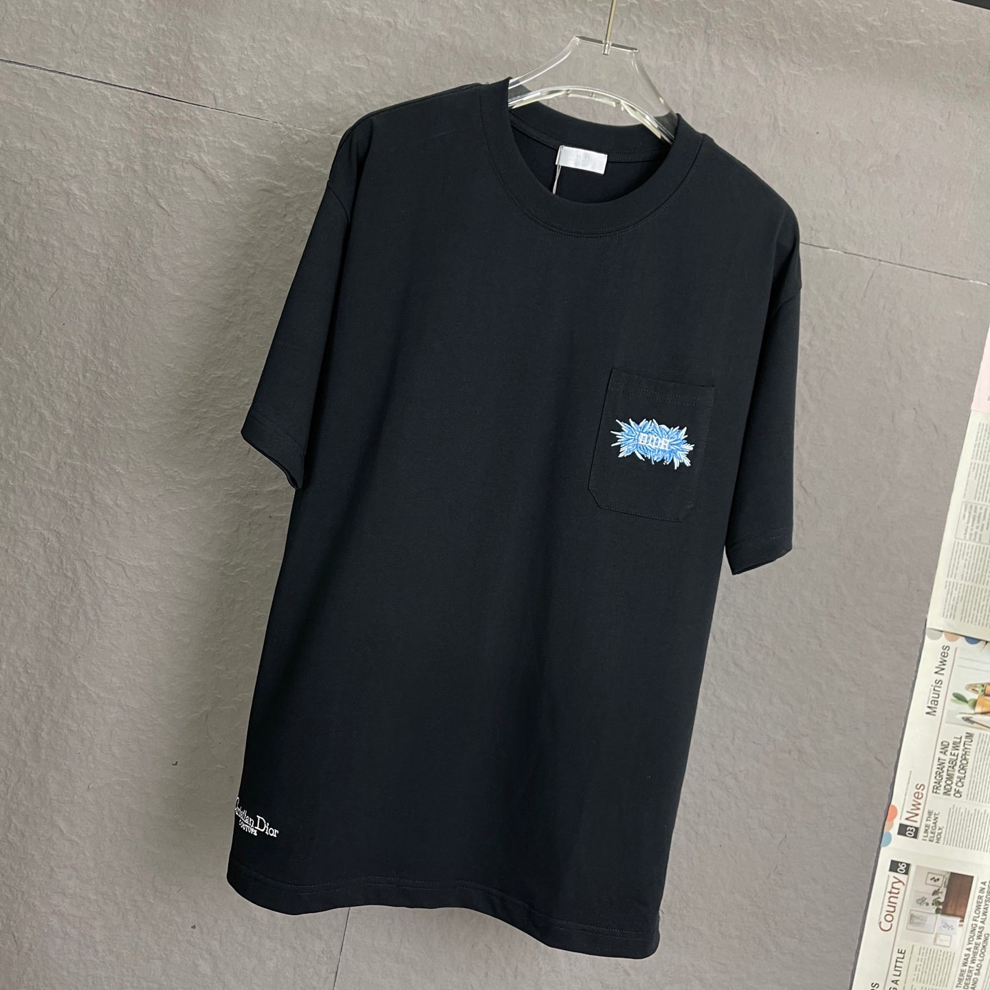 Dior Pocket Embroidery T-Shirt | 300g Premium Cotton | Unisex S–XL