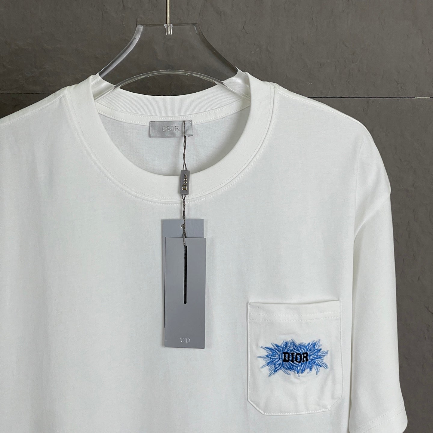 Dior Pocket Embroidery T-Shirt | 300g Premium Cotton | Unisex S–XL