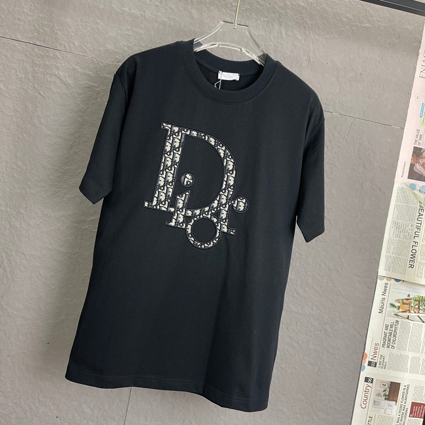 Dior Pocket Embroidery T-Shirt | 300g Premium Cotton | Unisex S–XL