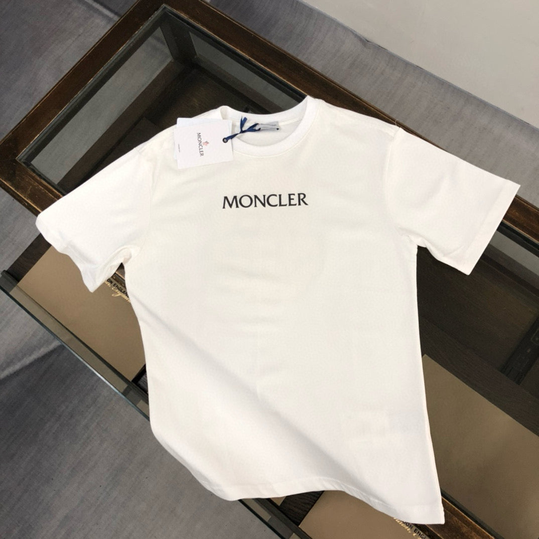 MONCLER New Arrival Logo Flocked Cotton T-Shirt Premium Oversized Unisex - Size S–XL