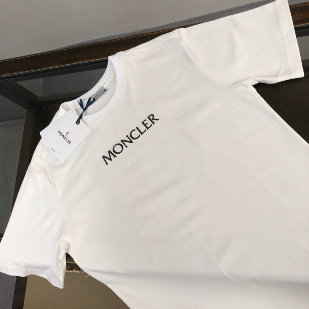 MONCLER New Arrival Logo Flocked Cotton T-Shirt Premium Oversized Unisex - Size S–XL