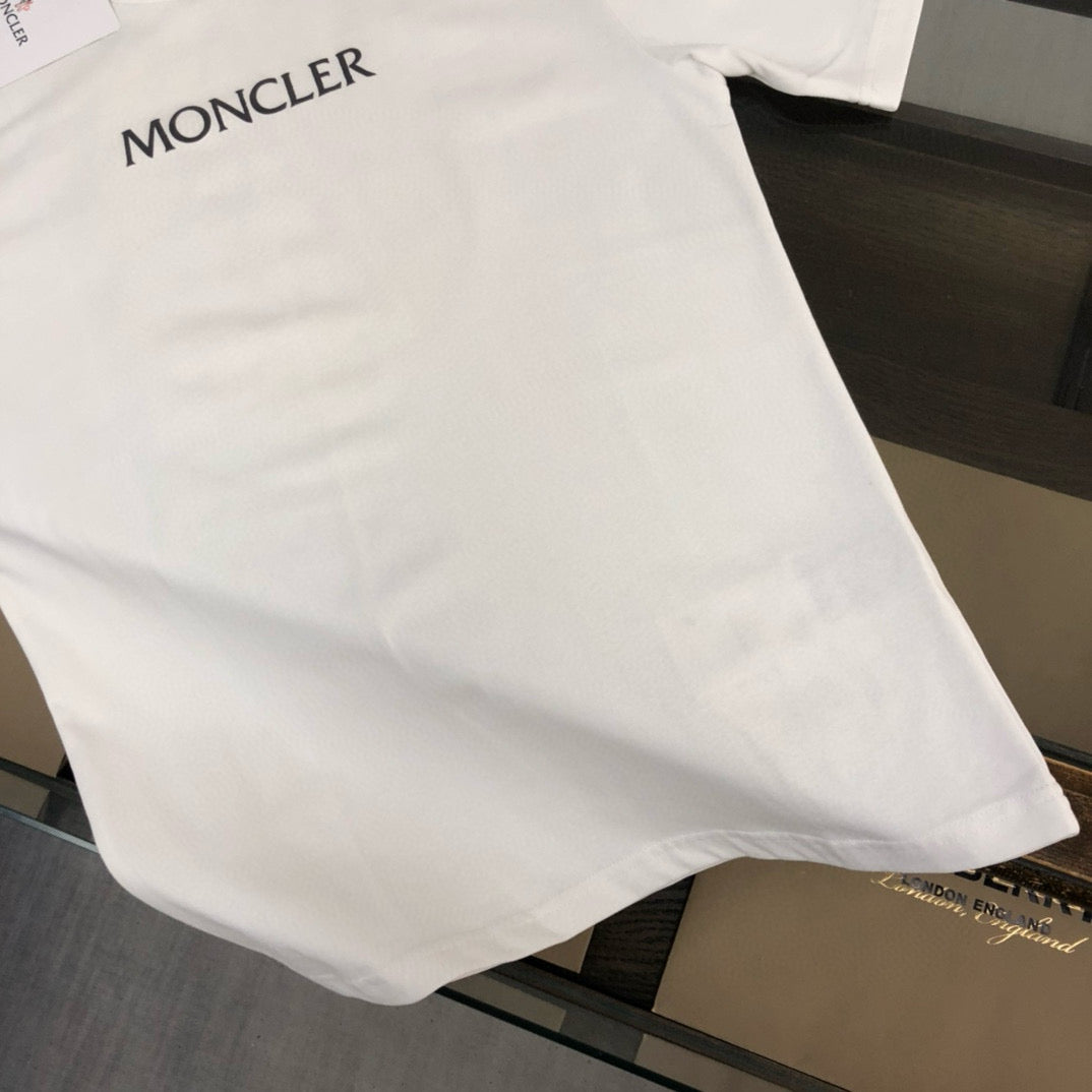 MONCLER New Arrival Logo Flocked Cotton T-Shirt Premium Oversized Unisex - Size S–XL