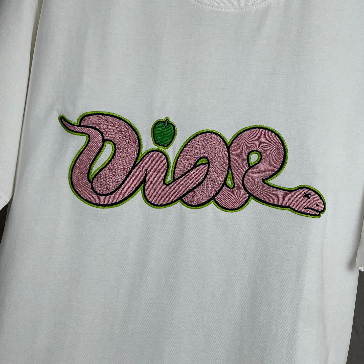 Dior Year of the Snake Embroidery T-Shirt | 300g Premium Cotton | Unisex S–XL