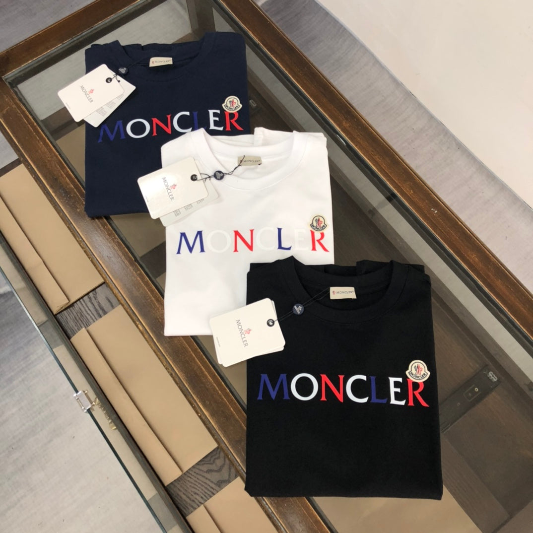 MONCLER Summer New Cotton T-Shirt Premium Custom Fabric Casual Luxury Unisex - Size S–XL