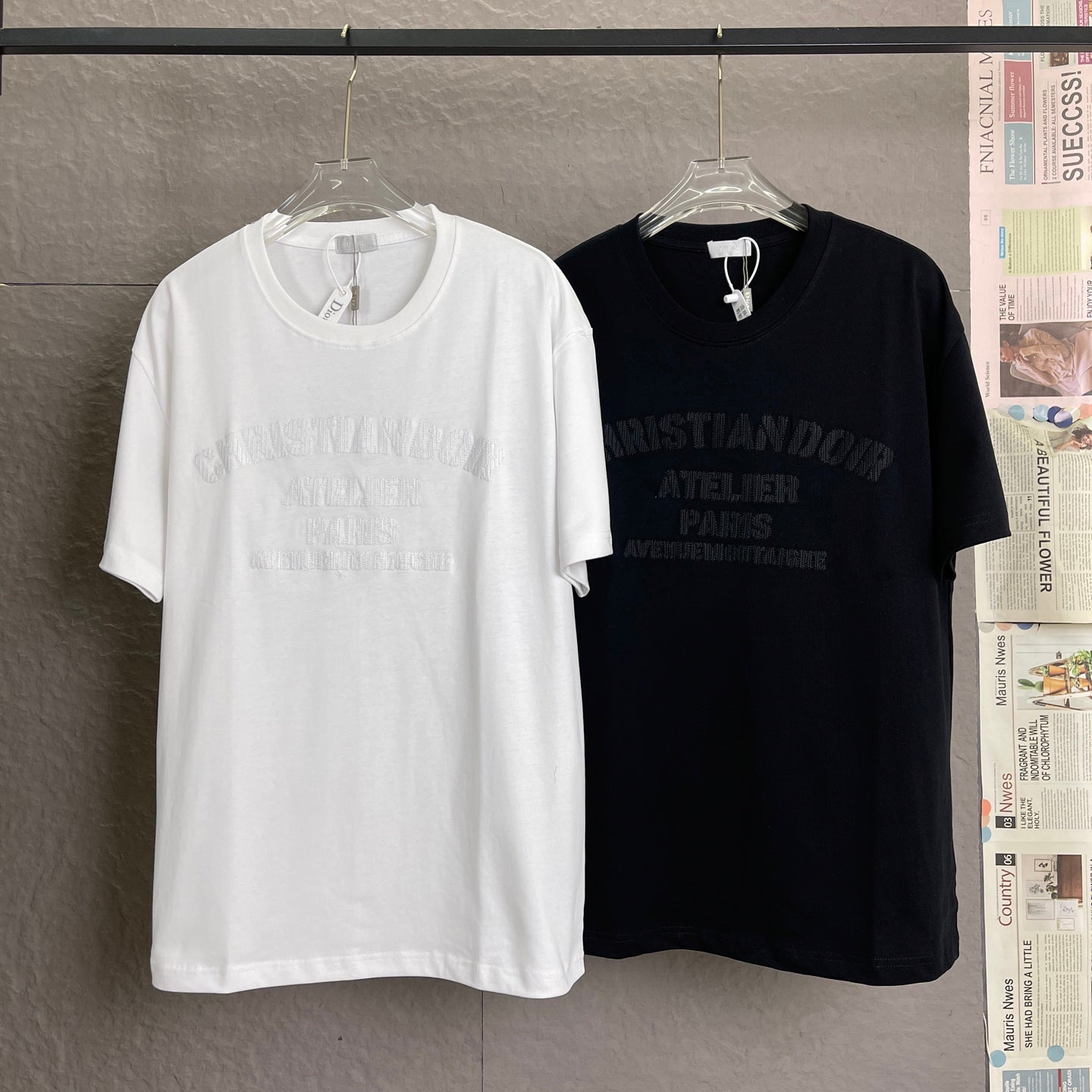 Dior Elevated Embroidery T-Shirt | 280g Premium Cotton | Unisex XS–L