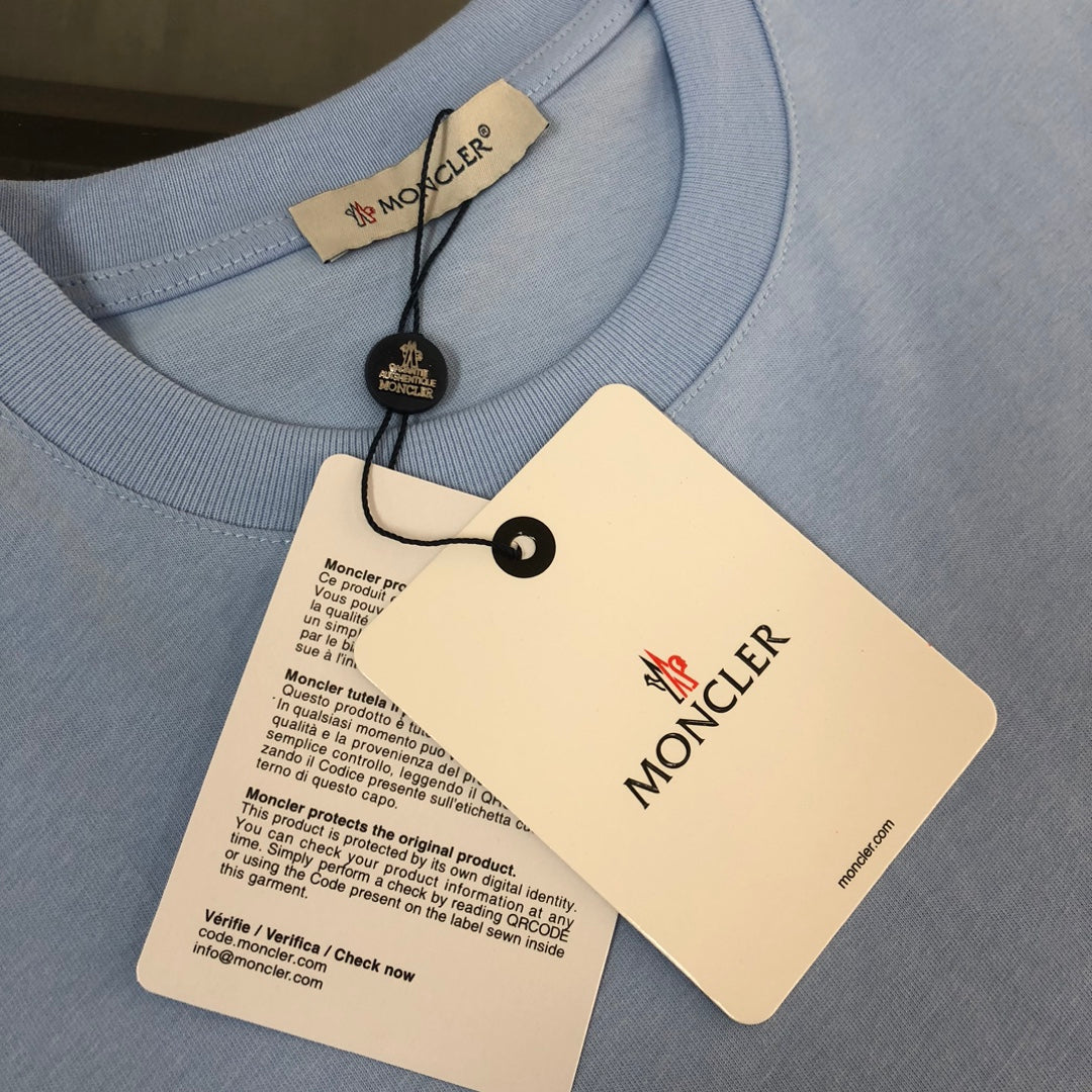 MONCLER New Couple’s Logo T-Shirt Premium Custom Cotton Slim Fit Unisex - Size S–XL