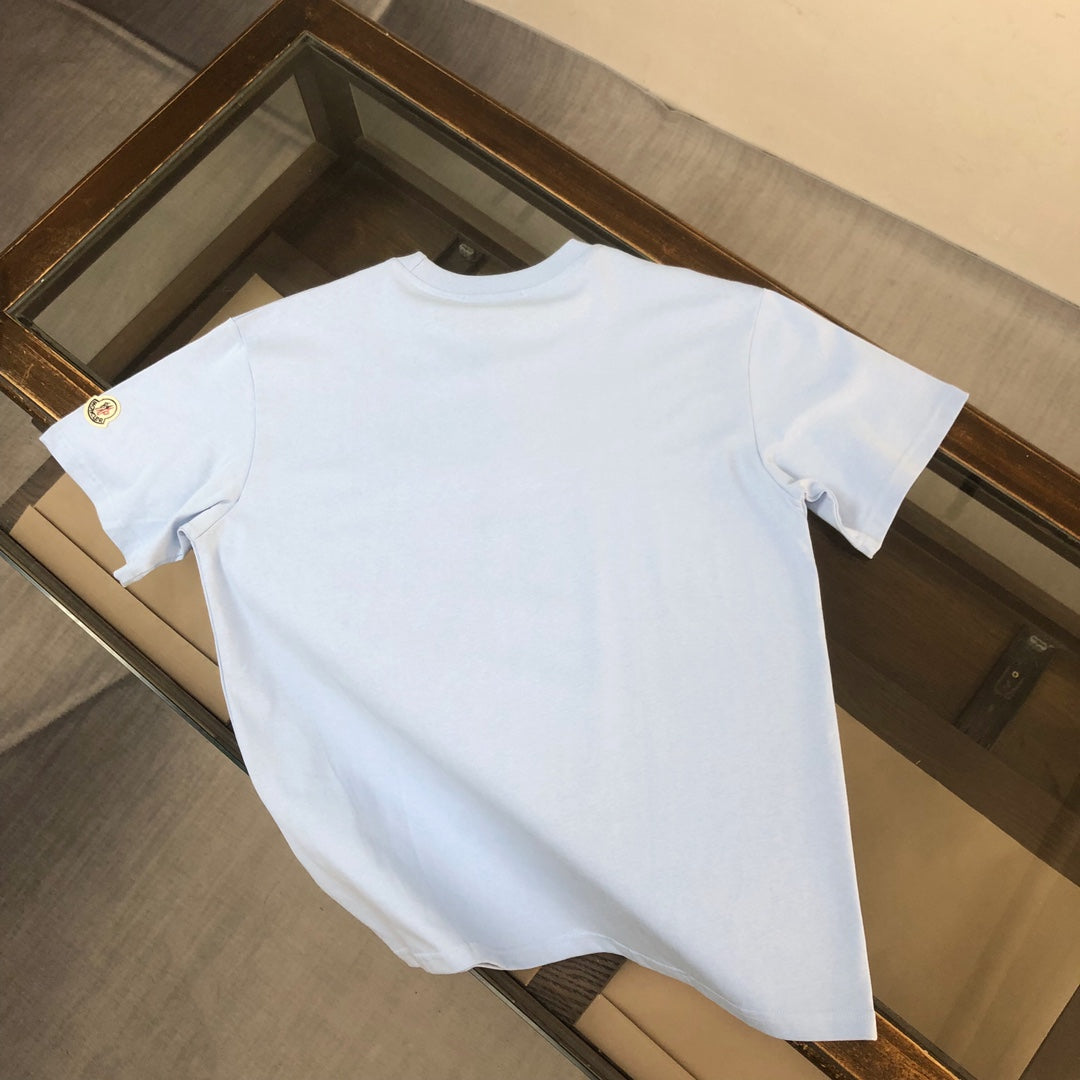MONCLER New Couple’s Logo T-Shirt Premium Custom Cotton Slim Fit Unisex - Size S–XL