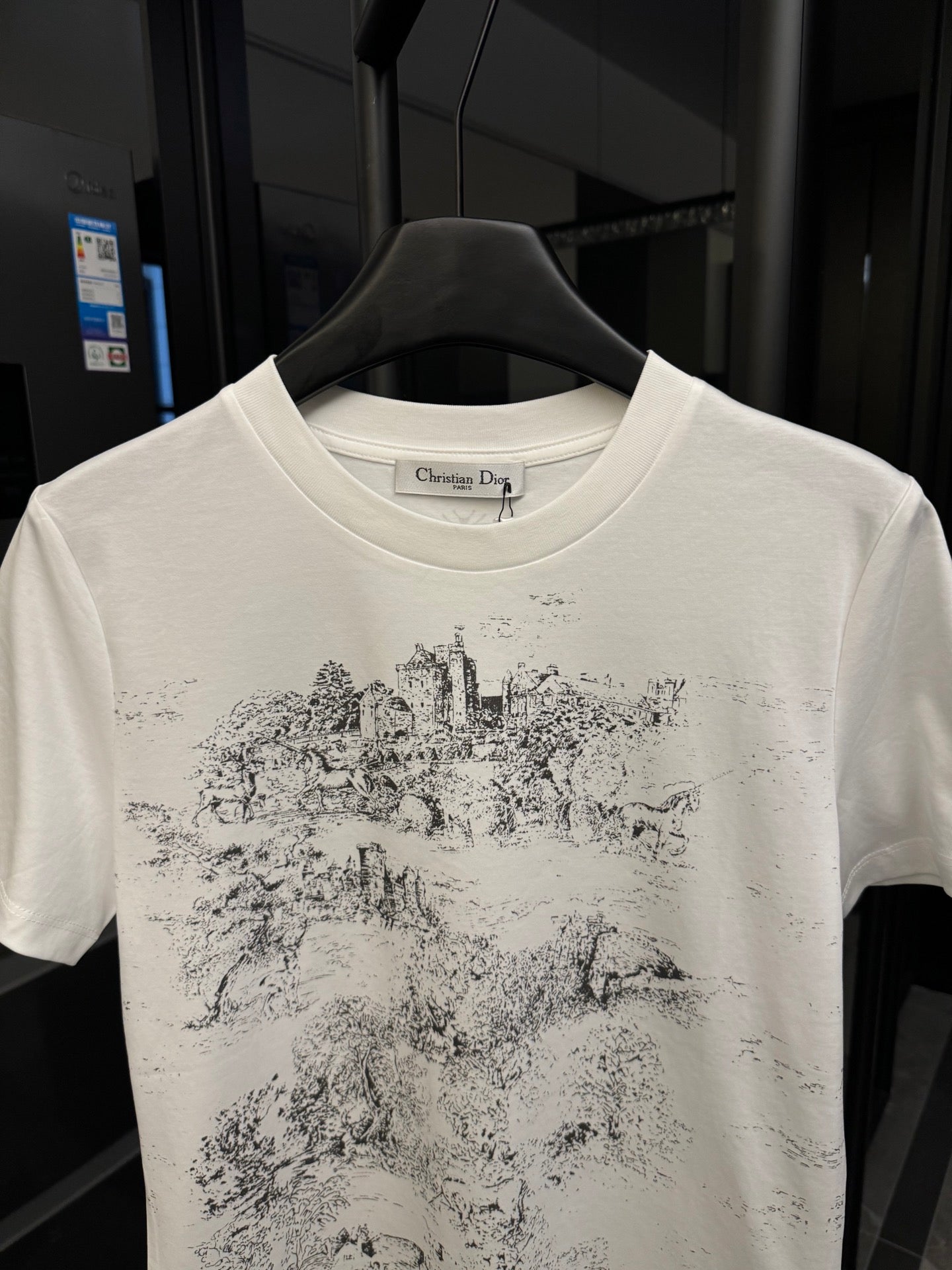 Dior Early Spring Women’s T-Shirt | Lion Sketch Print with Crystal Detailing | White | Sizes S–L