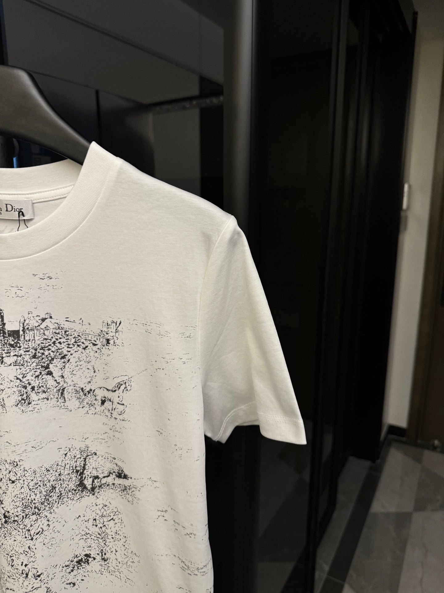 Dior Early Spring Women’s T-Shirt | Lion Sketch Print with Crystal Detailing | White | Sizes S–L