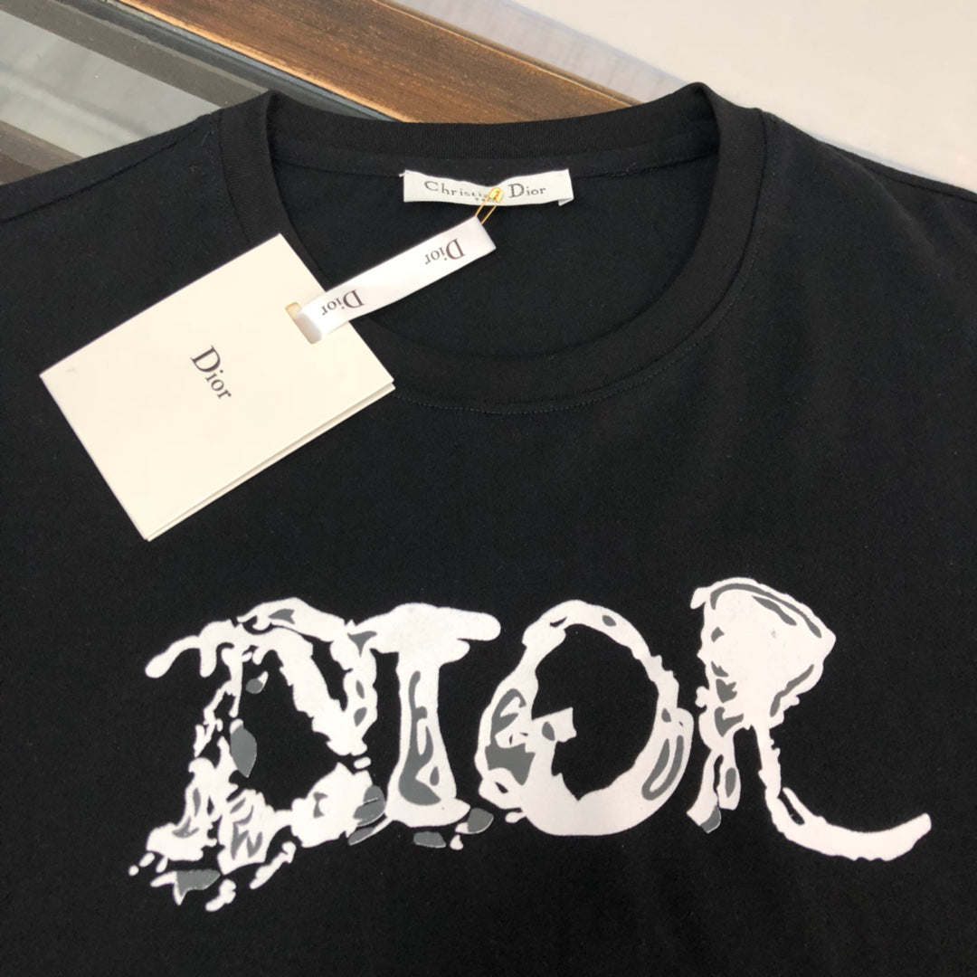 Dior Logo Print T-Shirt | Premium 50s Double-Spun Cotton | Sizes S–XL