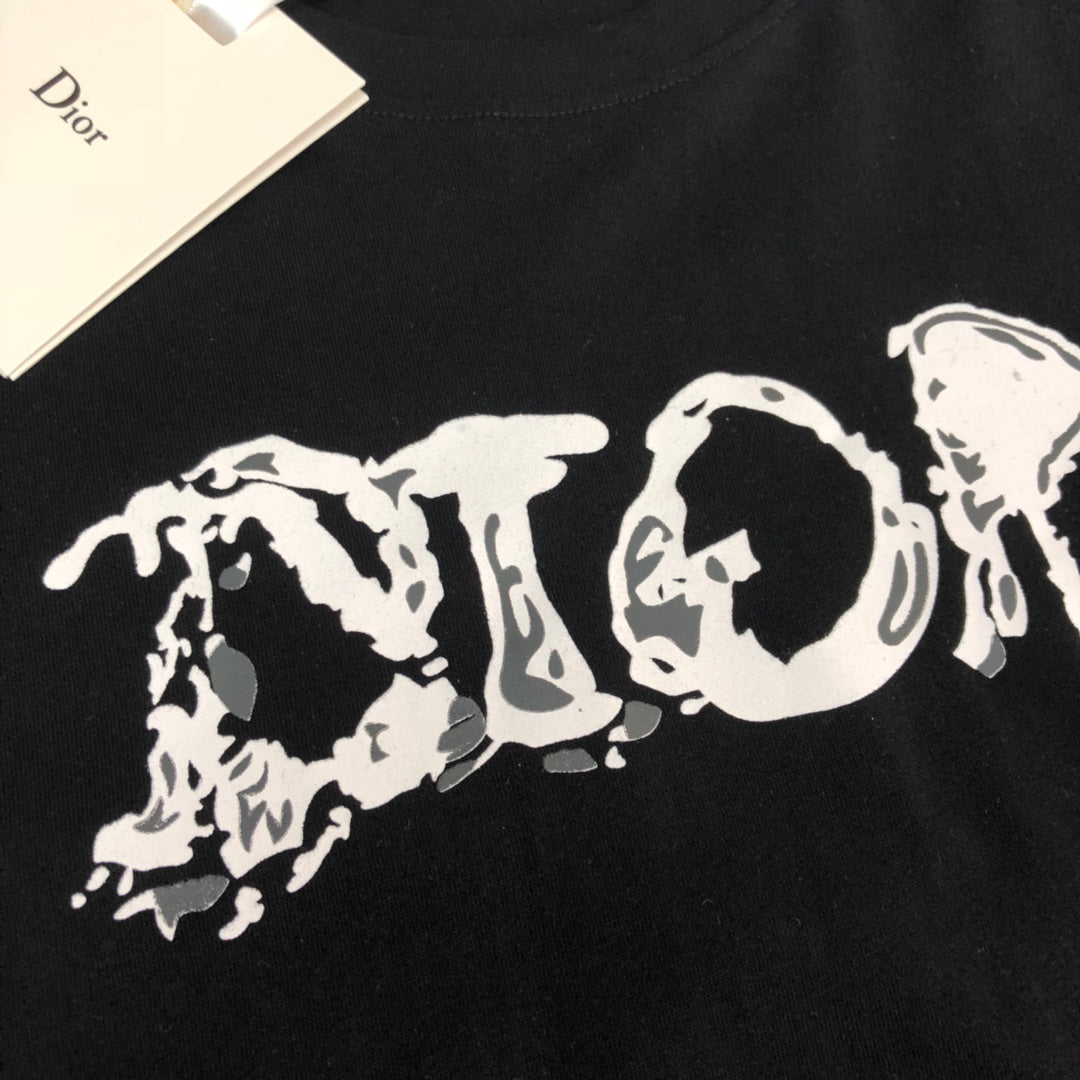 Dior Logo Print T-Shirt | Premium 50s Double-Spun Cotton | Sizes S–XL