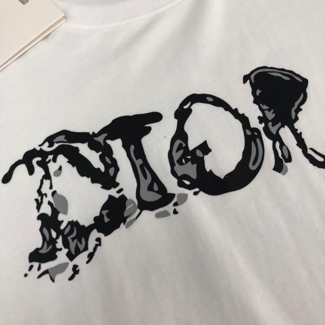 Dior Logo Print T-Shirt | Premium 50s Double-Spun Cotton | Sizes S–XL
