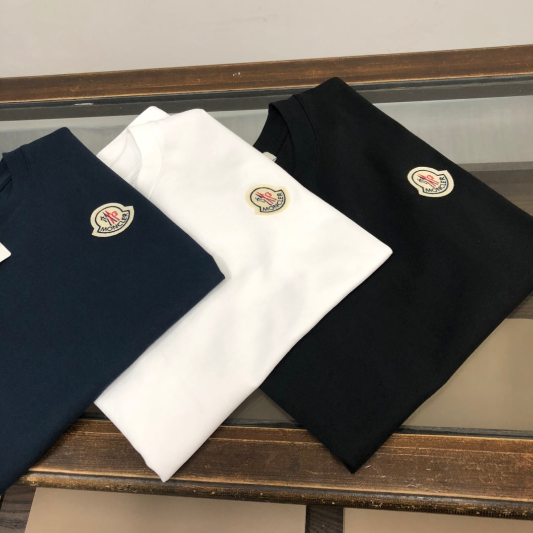 MONCLER New Men’s Logo Crewneck T-Shirt Premium Cotton Oversized Unisex - Size S–XL