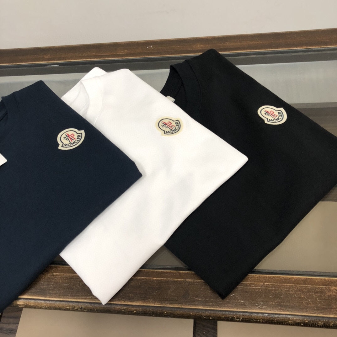 MONCLER New Men’s Logo Crewneck T-Shirt Premium Cotton Oversized Unisex - Size S–XL