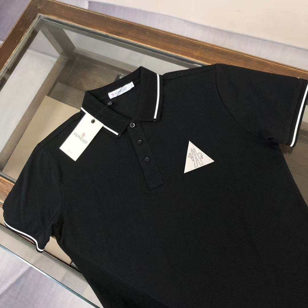 MONCLER Classic Logo Polo Shirt – Premium Piqué Cotton – Sizes S–XL