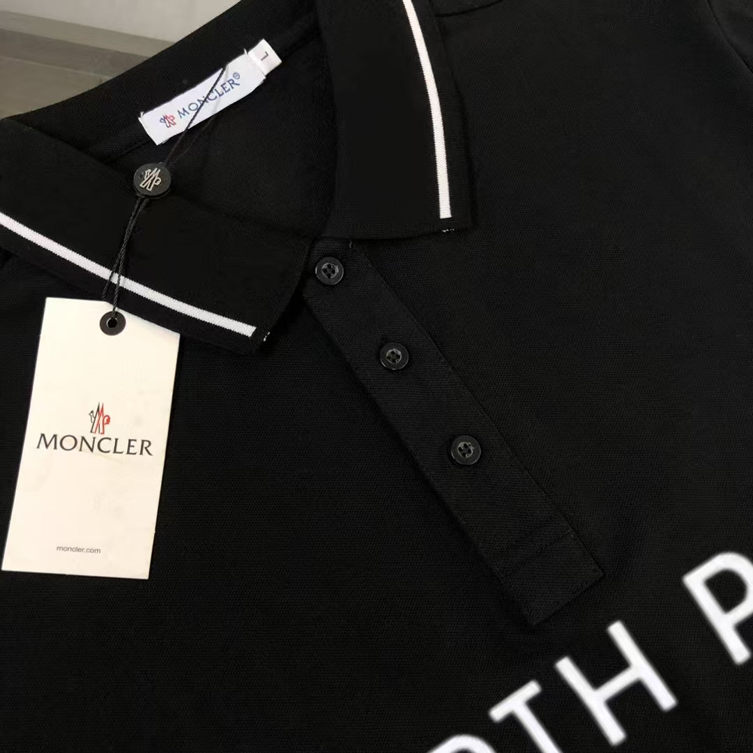 MONCLER Classic Logo Polo Shirt – Premium Piqué Cotton – Sizes S–XL