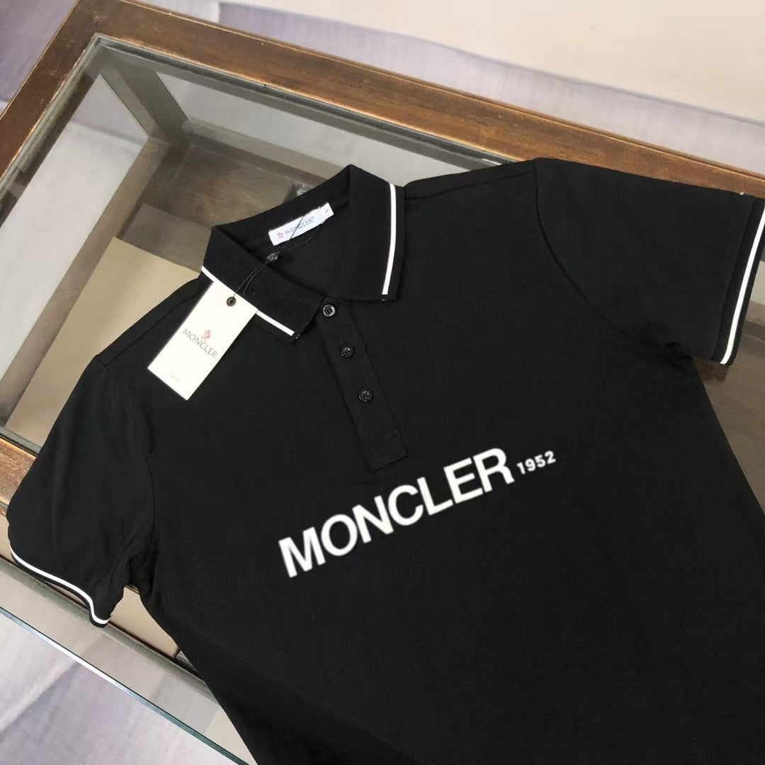 MONCLER Classic Logo Polo Shirt – Premium Piqué Cotton – Sizes S–XL