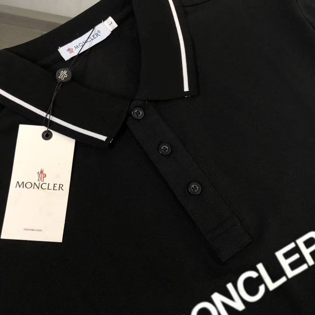 MONCLER Classic Logo Polo Shirt – Premium Piqué Cotton – Sizes S–XL