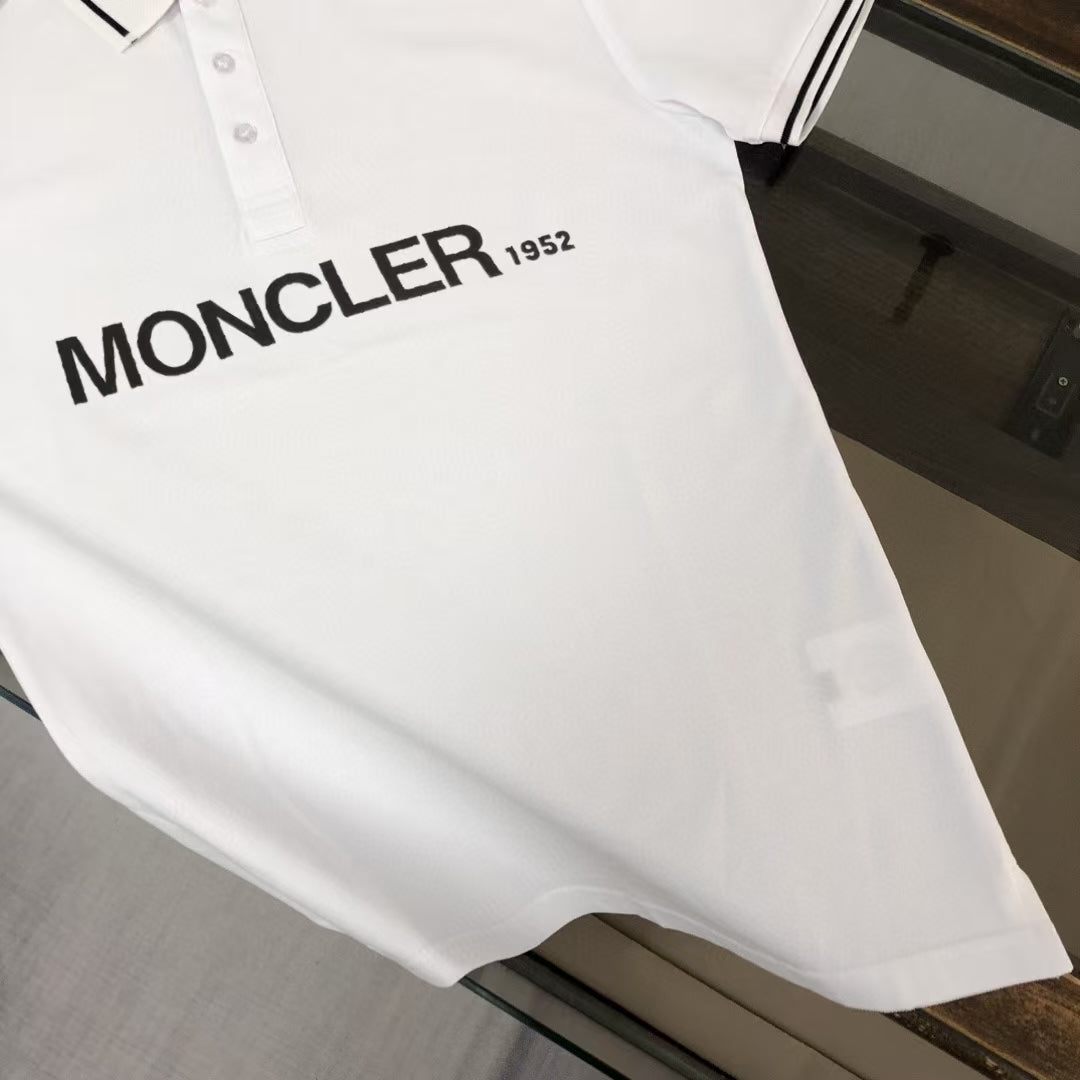 MONCLER Classic Logo Polo Shirt – Premium Piqué Cotton – Sizes S–XL