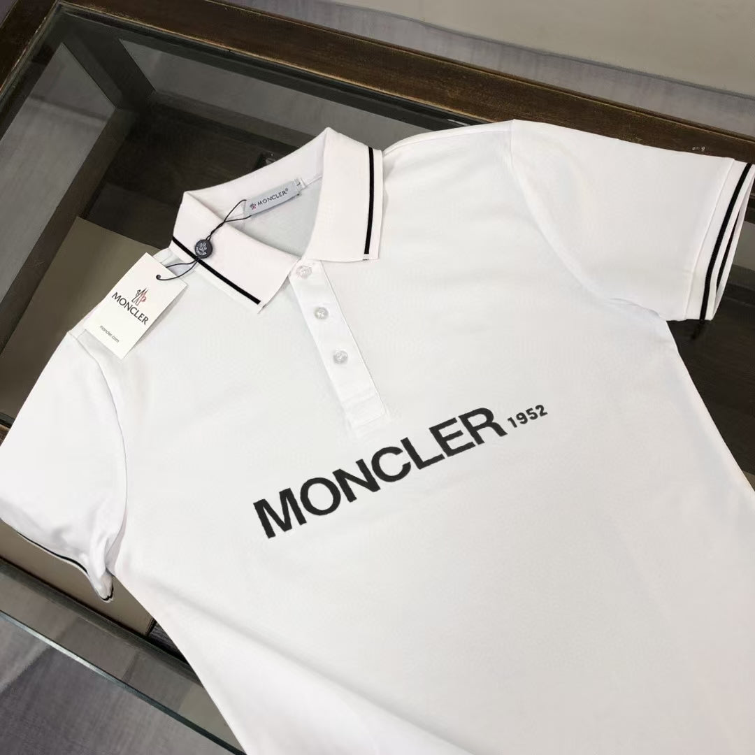 MONCLER Classic Logo Polo Shirt – Premium Piqué Cotton – Sizes S–XL