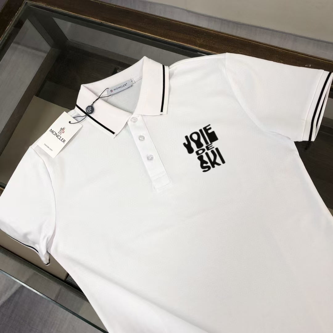 MONCLER Classic Logo Polo Shirt – Premium Piqué Cotton – Sizes S–XL
