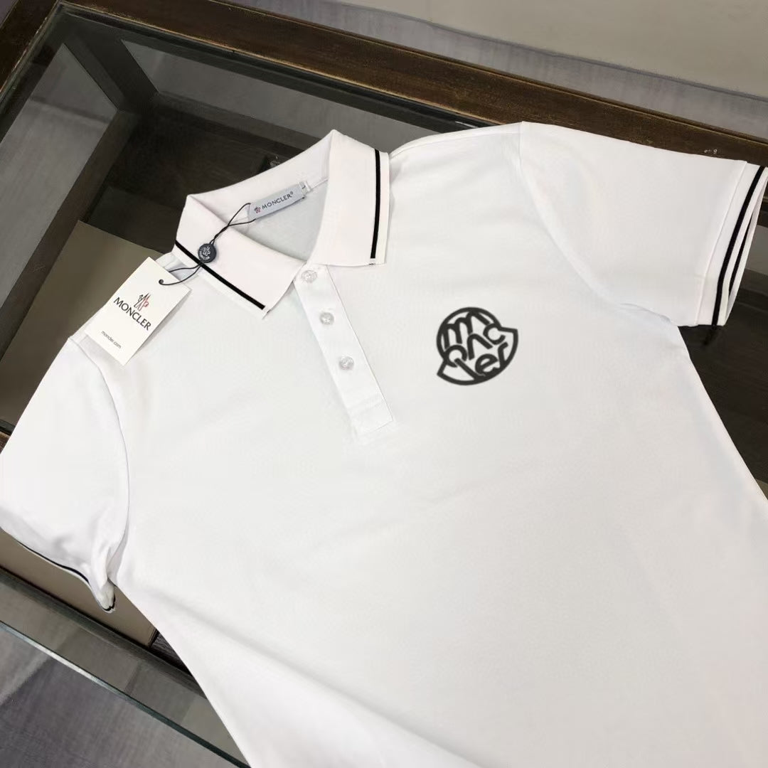 MONCLER Classic Logo Polo Shirt – Premium Piqué Cotton – Sizes S–XL