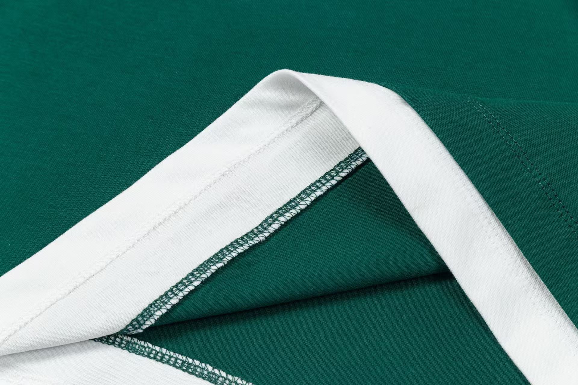 Prada Contrast-Layer T-Shirt with Iconic Triangle Emblem