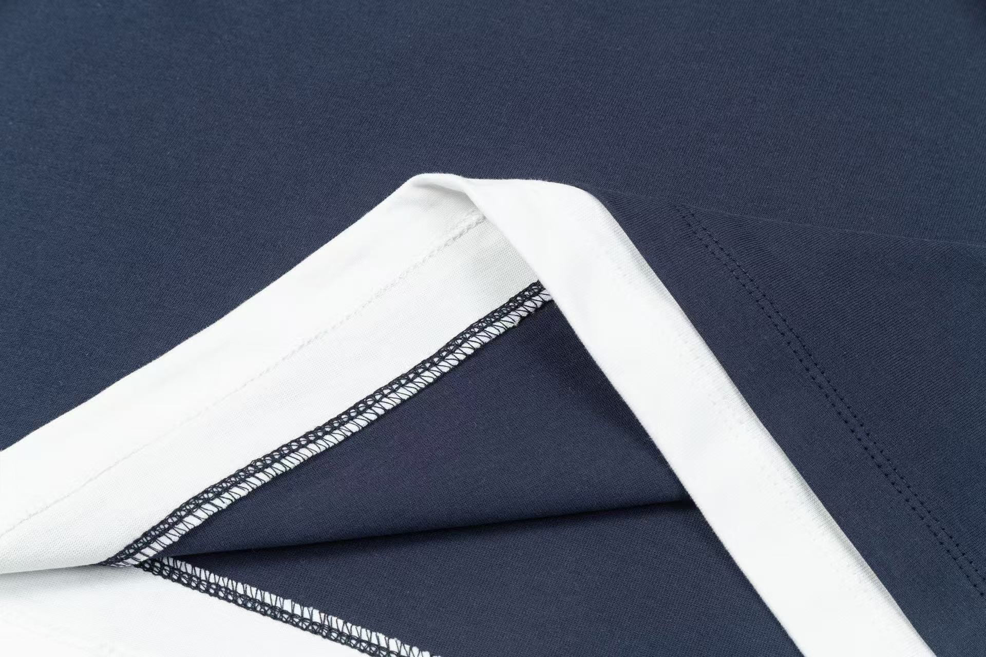Prada Contrast-Layer T-Shirt with Iconic Triangle Emblem