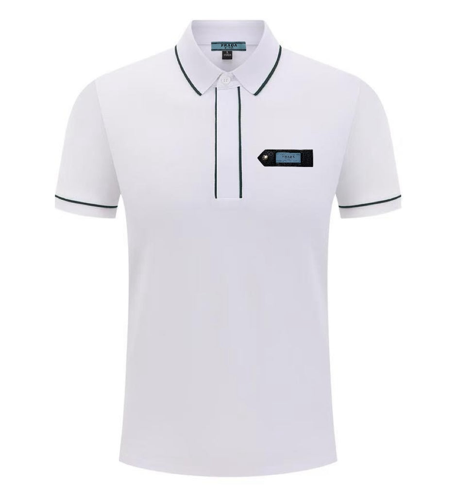 PRADA Summer Collection Silk-Cotton Polo Shirt