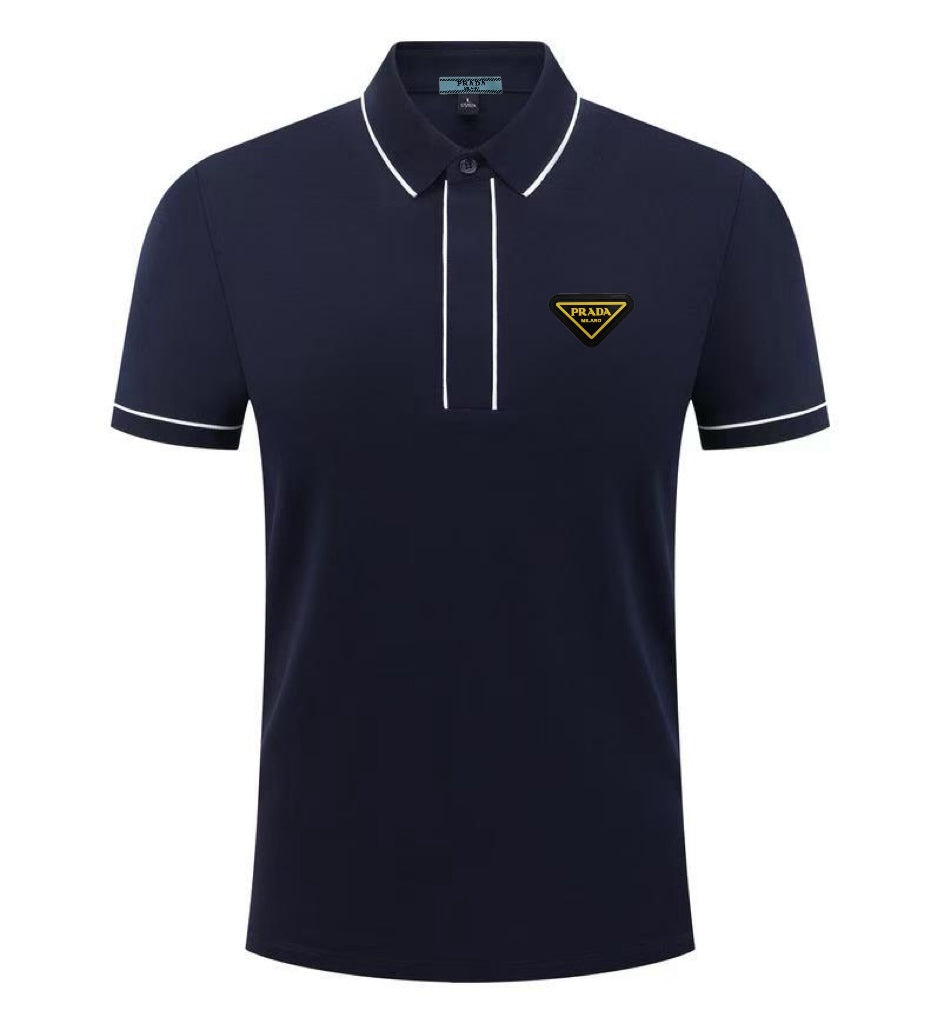 PRADA Summer Collection Silk-Cotton Polo Shirt