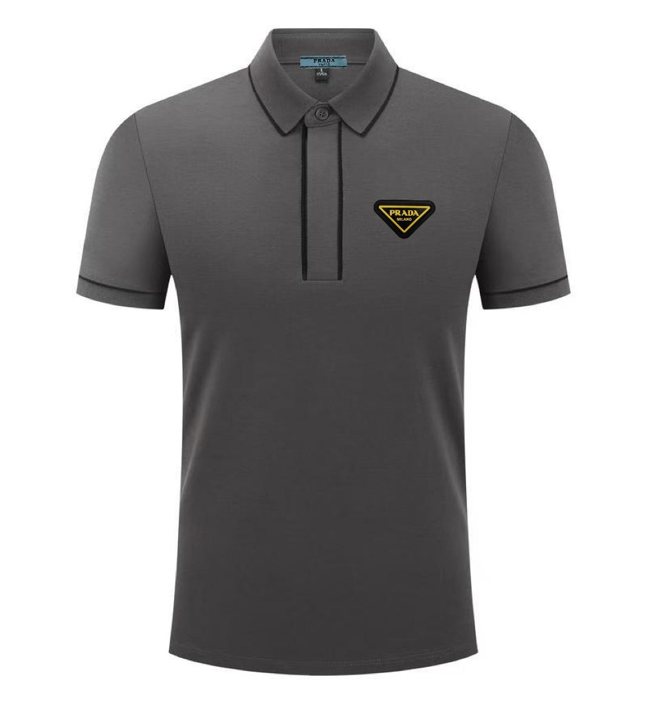 PRADA Summer Collection Silk-Cotton Polo Shirt