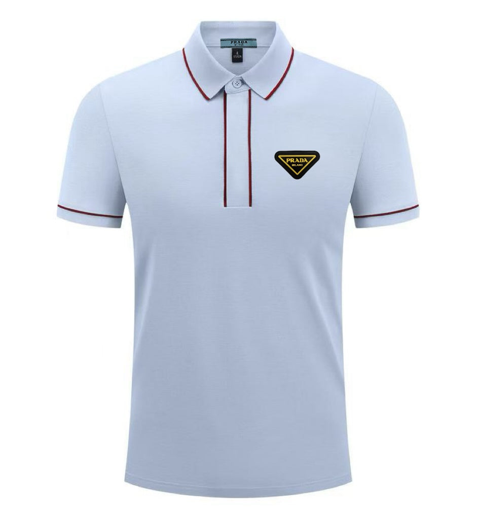 PRADA Summer Collection Silk-Cotton Polo Shirt