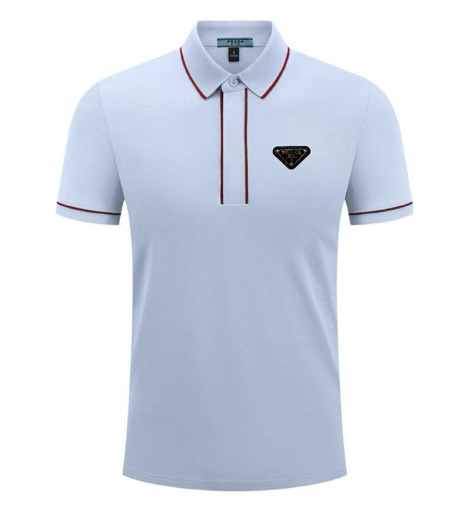 PRADA Summer Collection Silk-Cotton Polo Shirt