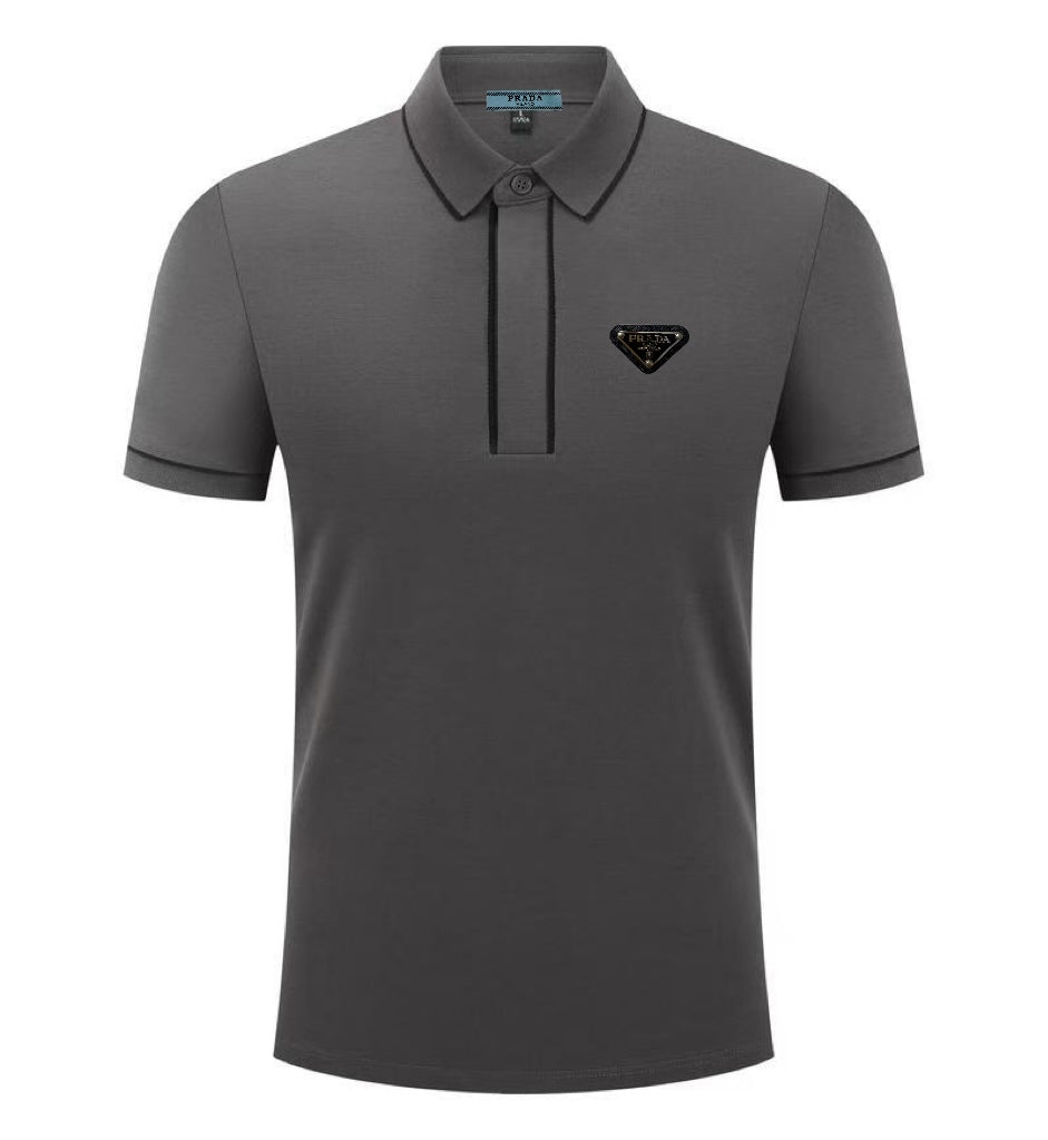 PRADA Summer Collection Silk-Cotton Polo Shirt