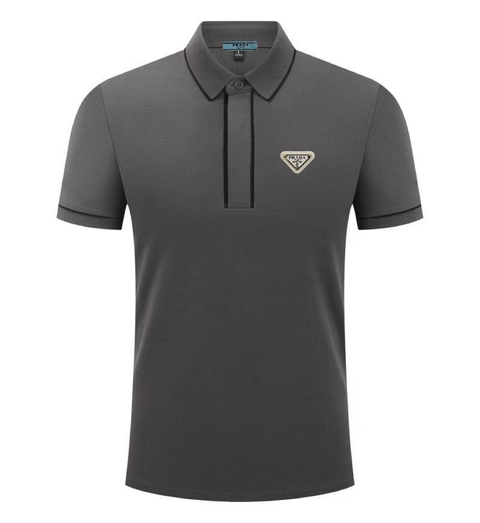 PRADA Summer Collection Silk-Cotton Polo Shirt