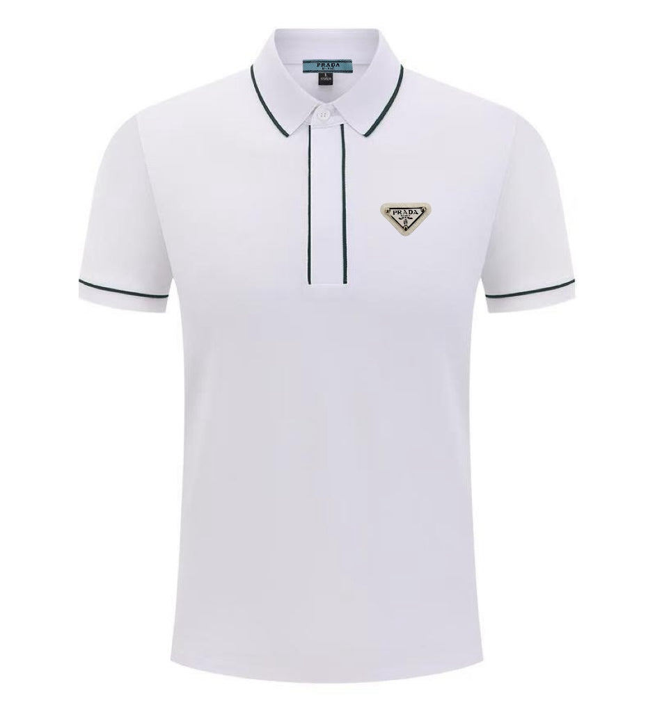 PRADA Summer Collection Silk-Cotton Polo Shirt