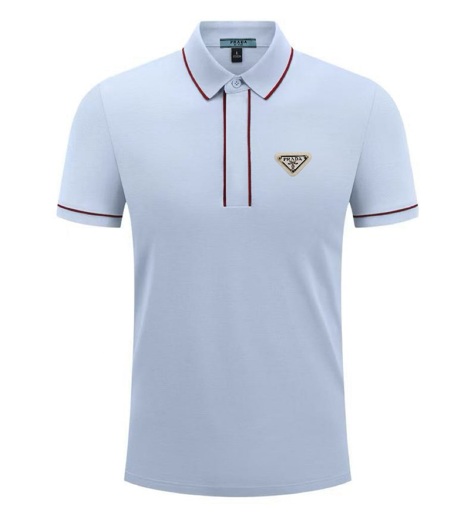 PRADA Summer Collection Silk-Cotton Polo Shirt