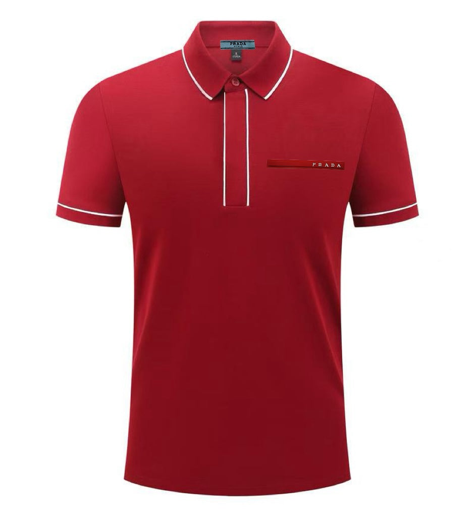 PRADA Summer Collection Silk-Cotton Polo Shirt