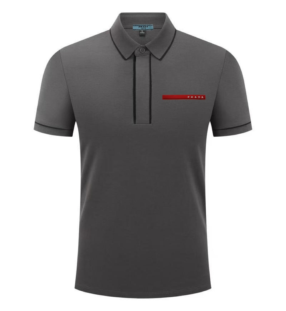 PRADA Summer Collection Silk-Cotton Polo Shirt