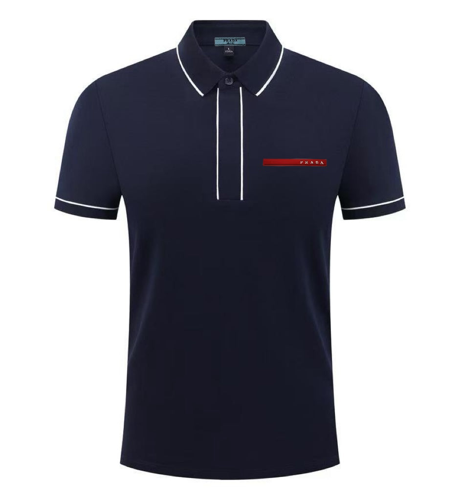 PRADA Summer Collection Silk-Cotton Polo Shirt