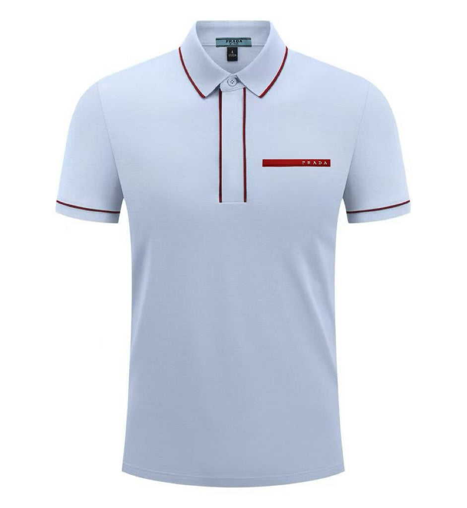 PRADA Summer Collection Silk-Cotton Polo Shirt