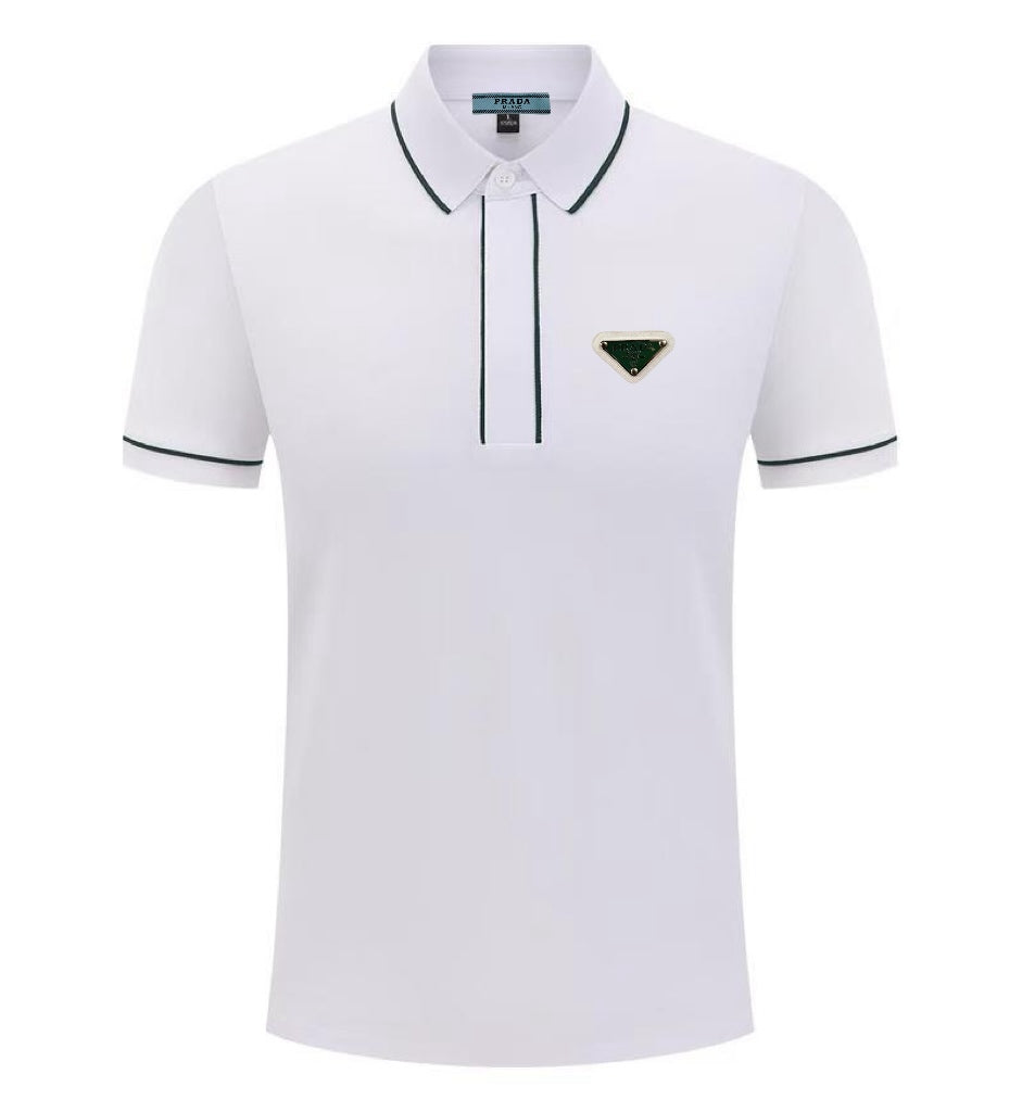 PRADA Summer Collection Silk-Cotton Polo Shirt