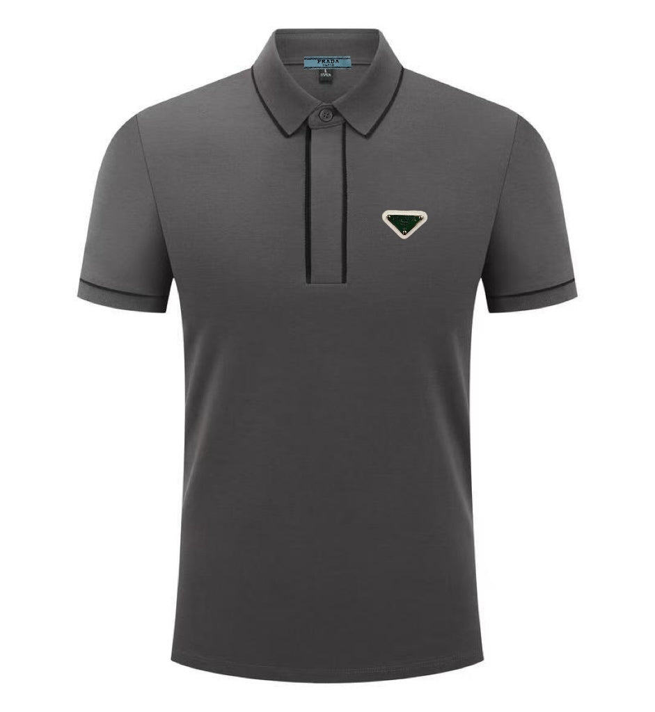PRADA Summer Collection Silk-Cotton Polo Shirt
